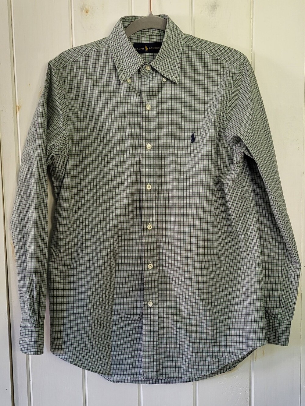Ralph Lauren Boys Plaid Button Down Long Sleeve Cotton Shirt